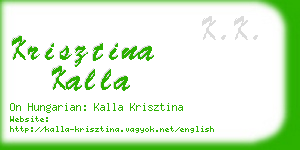 krisztina kalla business card